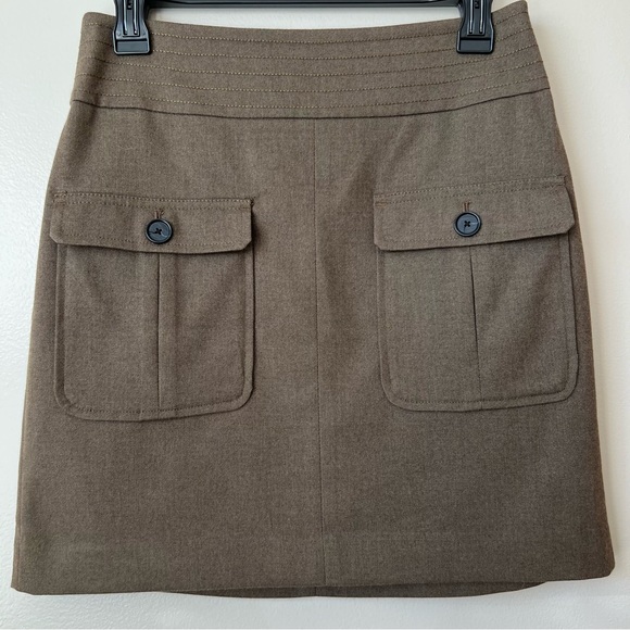 LOFT Utility A Line Skirt with Front Pockets - Picture 3 of 11